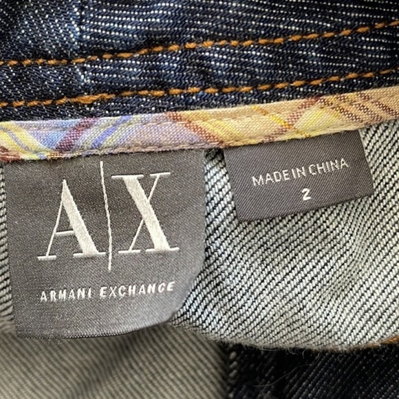 Armani Exchange Denim Shorts With Metallic Detailing - Picture 5 of 5